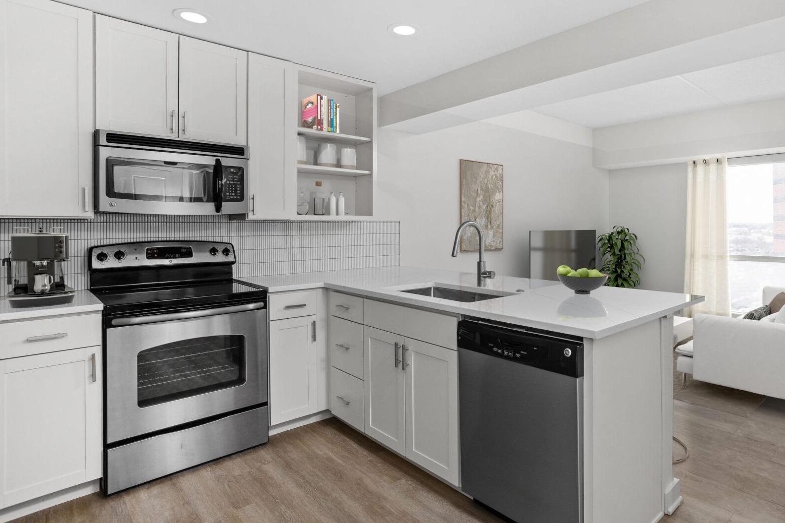 LUXURIOUS APARTMENT INTERIORS AT VITRA APARTMENTS IN INDIANAPOLIS INDIANA